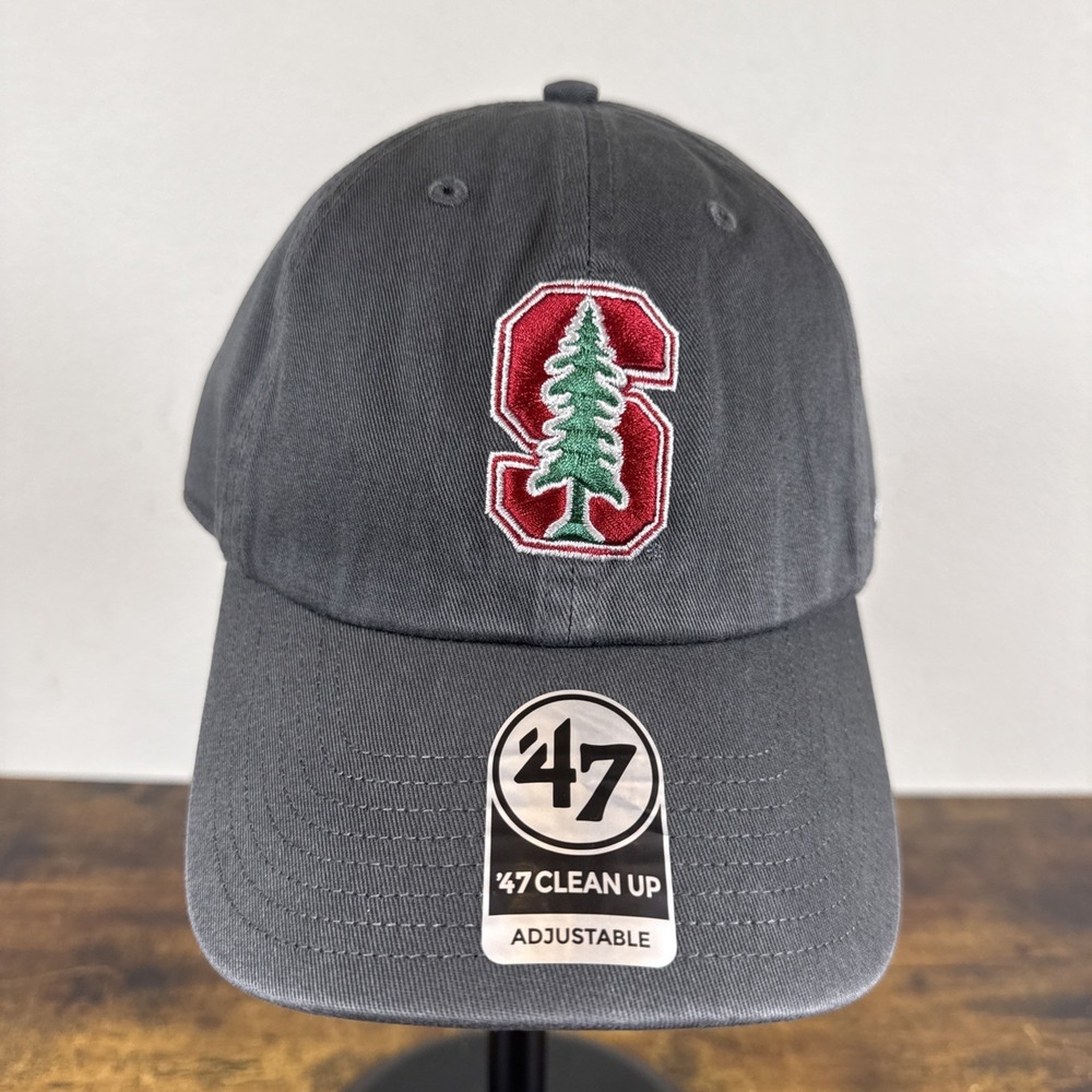Stanford Cardinal ’47 Clean Up Adjustable Hat Charcoal NWT NCAA Dad Hat